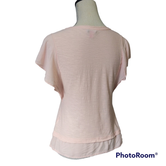 BOGO!! VINCE CAMUTO Ruffle Sleeve Pink Top XS - Picture 3 of 8